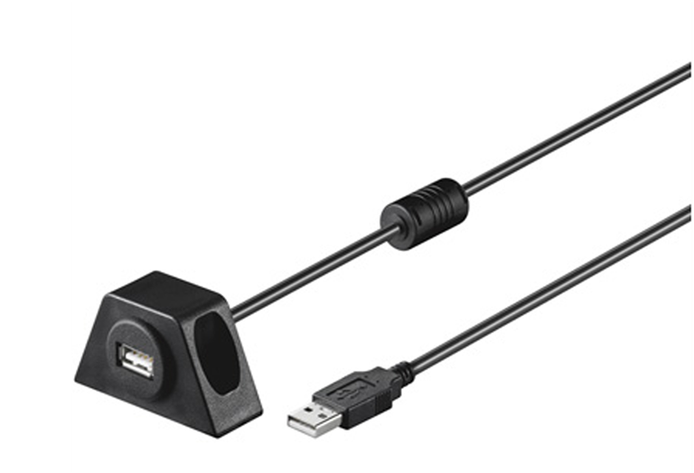 Imagen del producto CABLE PROLONGADOR 2m USB->USB + SOPORTE