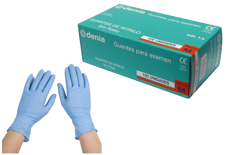 Imagen del producto CAJA 100 GUANTES NITRILO S/POLVO