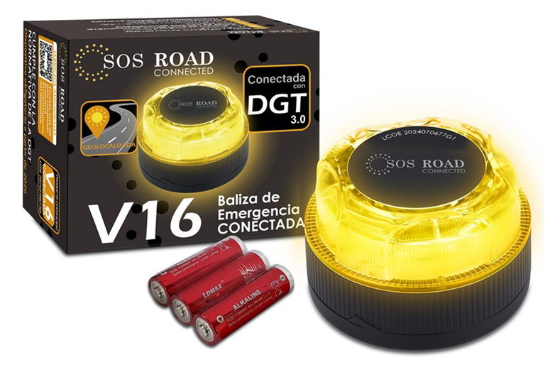 Imagen del producto BALIZA LUMINOSA EMERGENCIA V16 CONECTADA