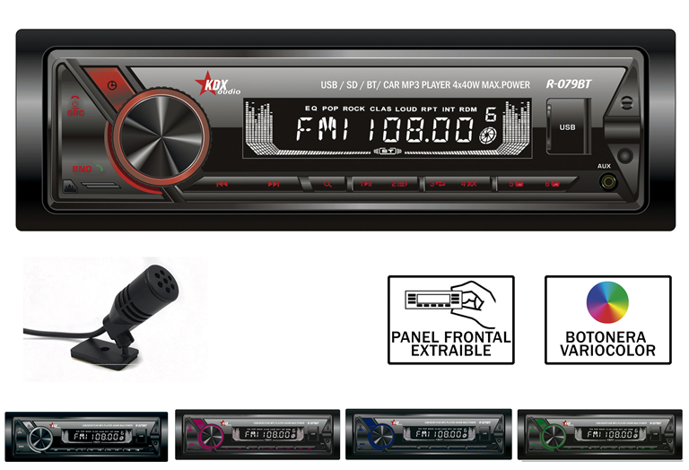 Imagen del producto AUTORADIO AM/FM MP3/WMA 4x40W BLUETOOTH A2DP