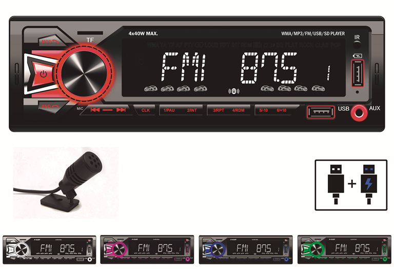 Imagen del producto AUTORADIO FM MP3/WMA 4x40W - BLUETOOTH A2DP